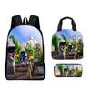 Mochila Escolar 3D Transfronteriza Nuevo Producto astro Bot Universo Robot Mochila Bolsa Escolar Bolsa de Almuerzo para Niños Estuche para Lápices Set de Tres Piezas