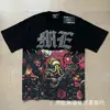 25 Venta al por mayor transfronteriza Tendencia de Belleza Emoción Mixta Serie de Diamantes Calientes Camisetas Sueltas de Manga Corta High Street Hip-Hop para Hombres y Mujeres en