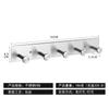 Ganchos de Acero Inoxidable sin Clavos de Múltiples Filas Transfronterizos con Adhesivo Fuerte para Cocina y Baño, Ganchos de Pared sin Clavos, Ganchos de Pared Adhesivos sin Rastro