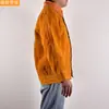 Vestuário de proteção para trabalho de soldagem em couro de boi, macacão de soldador, reparo de automóveis, roupas de proteção contra respingos de fogo, conjunto de duas peças (jaqueta e calça)