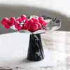 Plato de Fruta Moderno de Mármol de Diseñador Plato de Fruta Abstracto de Metal Bandeja de Almacenamiento de Escritorio Adornos de Decoración de Lujo Ligero
