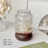 Fabricante de Taza Rayada Circular Vidrio Transparente Taza Nube Hogar Taza Desayuno Leche Taza Latte Americano Hielo Taza Agua