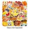50 pegatinas de equipaje con paisajes de otoño, pegatinas personalizadas de tendencia tipo grafiti para laptop, coche, decoración de comercio exterior