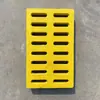Placa de cubierta de drenaje de rejilla para agua de lluvia de resina compuesta para carreteras municipales, rejilla única para drenaje residencial, fabricante de cubiertas de rejilla única