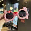 Óculos de Sol Infantis Urso Morango Desenho Animado Óculos Fofos para Meninas Anti-UV PC Óculos de Bebê Óculos de Sol para Meninos