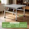 Mesa Plegable de Acero Inoxidable Mesa de Comedor Portátil para el Hogar Mesa para Comidas Mesa para Habitación de Alquiler Puesto de Barbacoa al Aire Libre Puesto del Mercado Nocturno Mesa Cuadrada
