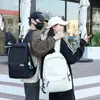 Mochila de Gran Capacidad para Parejas, Mochila de Color Sólido para Estudiantes de Secundaria y Preparatoria, Bolsa Escolar de Almacenamiento, Estilo Campus, Casual y Versátil