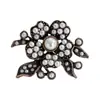 Broche de Folha de Planta Retrô Europeu e Americano Estilo Palácio Literário Clássico de Alta Qualidade Pin para Casaco Acessórios Femininos Flor Corsage