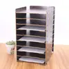 Caja de Almacenamiento de Escritorio de Madera DIY Estantería de Oficina Creativa Revistero Carpeta A4 Estante Organizador de Documentos
