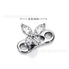 Clavo para Piercing Subcutáneo de Aleación de Titanio F136 con Rosca M1.2, Base Tachonada de Circonita, Joyería para Piercing de Clavícula
