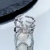Anillo de Halloween Transfronterizo Araña Cuervo Fantasma Calabaza Hueso Fantasma Anillo Personalizado Oscuro Nicho Punk para Mujeres