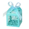 Caja de dulces cortada a láser con patrón de estilo europeo, caja de papel para dulces de boda, decoración de ventana tallada en papel, caja de dulces de cumpleaños