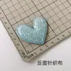 Yazi Patch de Tecido Bordado Pentagrama Coração Colorido Brilhante Feito à Mão Patch de Tecido Acessórios Manuais DIY