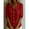 Enviado sitio independiente nueva camisa de solapa con cuello de muñeca europeo y americano camisa casual de color sólido con botones