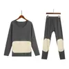 Traje de Parche de Terciopelo y Seda Base de Liquidación Ropa Interior Térmica para Hombre Traje Térmico sin Marcas Ropa y Pantalones de Otoño
