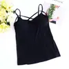 Chaleco Largo de Hielo de Seda sin Costuras de una Sola Pieza con Almohadillas en el Pecho para Mujer, Top Tubo Ultradelgado, Ropa Interior Versátil de Ajuste Delgado que se Puede Usar por Fuera