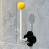 Suporte de Armazenamento de Elásticos de Cabelo Dopamine para Banheiro de Casa, Sem Furos, Economizador de Espaço, Organizador de Gancho Resistente à Corrosão para Elásticos de Cabelo e Acessórios de Cabelo