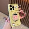 Aplicável ao iPhone 18 Personagem de Cachorro de Desenho Animado Capa de Celular à Prova de Queda Apple 17 Pro Max Suporte Rotativo Capa Protetora