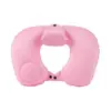 Artefacto para siesta de oficina Portátil Ecológico Engrosado Simple Color Puro Terciopelo Multifuncional Viaje Respaldo Almohada Inflable