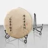 Soporte de bandeja de té de hierro forjado, soporte de plato de metal, soporte de té Pu-erh, artesanías, plato de porcelana, expositor de marco de fotos