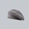 Boina de Punto de Pelo de Conejo Venta al por Mayor de Fábrica Estilo Coreano para Mujer de Cabeza Grande Plegable Gorro de Artista Venta al por Mayor Boina para Otoño e Invierno