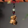 Sândalo Dourado Nova Versão dos Doze Signos do Zodíaco Pingente para Celular Pingente de Madeira para Bolsa Chaveiro Argola Lembrancinha