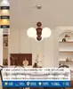 Dormitorio Vintage Estilo Francés Personalidad Creativa Habitación Retro Estudio Lámpara Colgante Larga Iluminación Atmosférica Protección Ocular Lámpara Colgante