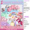 Set de Globos de Cumpleaños de Kuromi Melody Serie de Muñecas Decoración de Fondo para Fiesta de Cumpleaños Infantil Arreglo