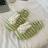 Chinelos de Algodão Genuíno Coelho Miffy Femininos de Inverno para Casa Quentinhos de Pelúcia Chinelos de Casal com Pelúcia Extra Antiderrapantes