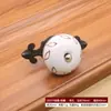 Puxador Cerâmico Mediterrâneo para Portas de Armário Estilo Rústico, Puxador Único para Gaveta Estilo Chinês, Puxador Artístico para Portas de Guarda-Roupa e Armário, Venda Direta da Fábrica