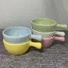 Atacado Criativo Tigela Pequena de Cerâmica Colorida Gelatina para Molho Condimento com Alça Tigela de Suco Xícara de Cerâmica para Creme Louça de Restaurante