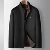 Chaqueta de Punto para Hombre Otoño e Invierno Lana Cuello Alto Cremallera Versión Lujo de Gama Alta Negocios Cachemir Casual Abrigo Cálido para Jóvenes y Personas de Mediana Edad