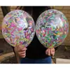 Globos de Látex Redondos de 12 Pulgadas con Confeti de Tira y Lentejuelas Color Donut Decoraciones para Fiestas Decoraciones para Fiestas de Festivales Festivos