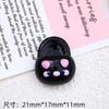 Pantuflas de Cerdito Lindas Dibujos Animados DIY Joyería Pequeña Pegamento Crema Accesorios Horquilla Agujero Zapatos Hebilla Resina Decorativa con X20