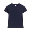Camiseta Redonda de Manga Corta Estilo Francés de Algodón Puro para Mujer, Verano 2026, Corta Elástica Ajustada Estilo Chica Caliente, Top Adelgazante