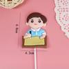 Decoração de bolo de cola macia Mingkang para a temporada de formatura Nós nos formamos, meninos e meninas, alunos, assando, plug-in, sobremesa, vestir-se