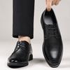 Zapatos de Cuero de Cordones Negros de Talla Grande para las Cuatro Estaciones Zapatos Formales para el Trabajo Zapatos de Cuero Antideslizantes de Punta Redonda Zapatos Retro de Negocios Dropshipping