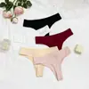 Tanga Clásico de Color Sólido en Stock Talla Grande Transfronterizo Amazon Sexy Alta Elasticidad Cómodo Algodón Puro en la Entrepierna Calzones para Niñas