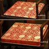 Almofada de Sofá Mogno Estilo Chinês Cadeira Banqueta Poltrona Madeira Maciça Cadeira Chapéu Oficial Esponja Látex Almofada de Cadeira de Jantar Almofada de Cadeira de Chá Verão