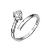 Anillo Abierto para Pareja Estilo Coreano Anillo Simple Plata Esterlina para Mujer Anillo de Moda para Dedo Índice para Hombre Nuevo