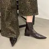 Primer Encuentro Ji Botines de Tobillo de Punta Versátil para Mujer 2026 Otoño/Invierno Nuevos Botas Adelgazantes de Tacón Grueso de Nicho Botas de Tacón Alto Botas Martin