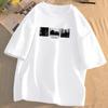 T-shirt da moda ins pescoço redondo estilo japonês verão juventude moda impressão manga curta solto moda marca de moda Simple Men