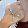 Collar de Estrella de Cuatro Puntas de Plata Rota para Mujer, Diseño de Nicho de Lujo Ligero con un Toque de Alta Gama, Accesorio Colgante, Cadena para Clavícula, Plata Rota ¿Cuántos Liang?