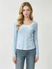 Suéter de Punto de Dos Piezas Empalmado con Cuello en U para Mujer, Estilo Suave, Ajuste Delgado, Prenda Interior Superior, Fábrica de Origen Transfronteriza, Primavera y Otoño