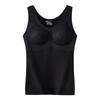 Chaleco Térmico para Mujer Seda de Cabra Terciopelo Encaje Ropa Interior Forrada de Felpa Ropa Interior Engrosada con Almohadilla en el Pecho Camiseta Base Sin Costuras