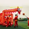 Adereços de dança do dragão dança do dragão padrão nacional dragão seda de alta qualidade tecido de seda dragão arame de aço olho de dragão com luz Padrão Nacional Nº 3 dragão de seda