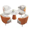 Juego de mesa y sillas de negociación para oficinas de ventas de hoteles, silla de recepción y reunión de lujo ligero, sillón individual minimalista de ocio para salones de belleza