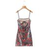 Vestido Nuevo Venta al por Mayor Mini Falda Slim con Tirantes Comercio Exterior Rosa Estilo Europeo y Americano Primavera Lentejuelas Color de la Imagen