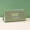 Calendario de Escritorio Mini 2027 Cuaderno de Escritorio Creativo Adorno de Escritorio Calendario Lindo Simple Fresco Versión en Inglés