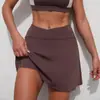 Saias Esportivas de Cintura Alta Cuidadosamente Selecionadas, Tops de Yoga com Costas Bonitas, Saias de Tênis de Secagem Rápida Anti-Exposição, Conjuntos de Duas Peças Respiráveis para Fitness